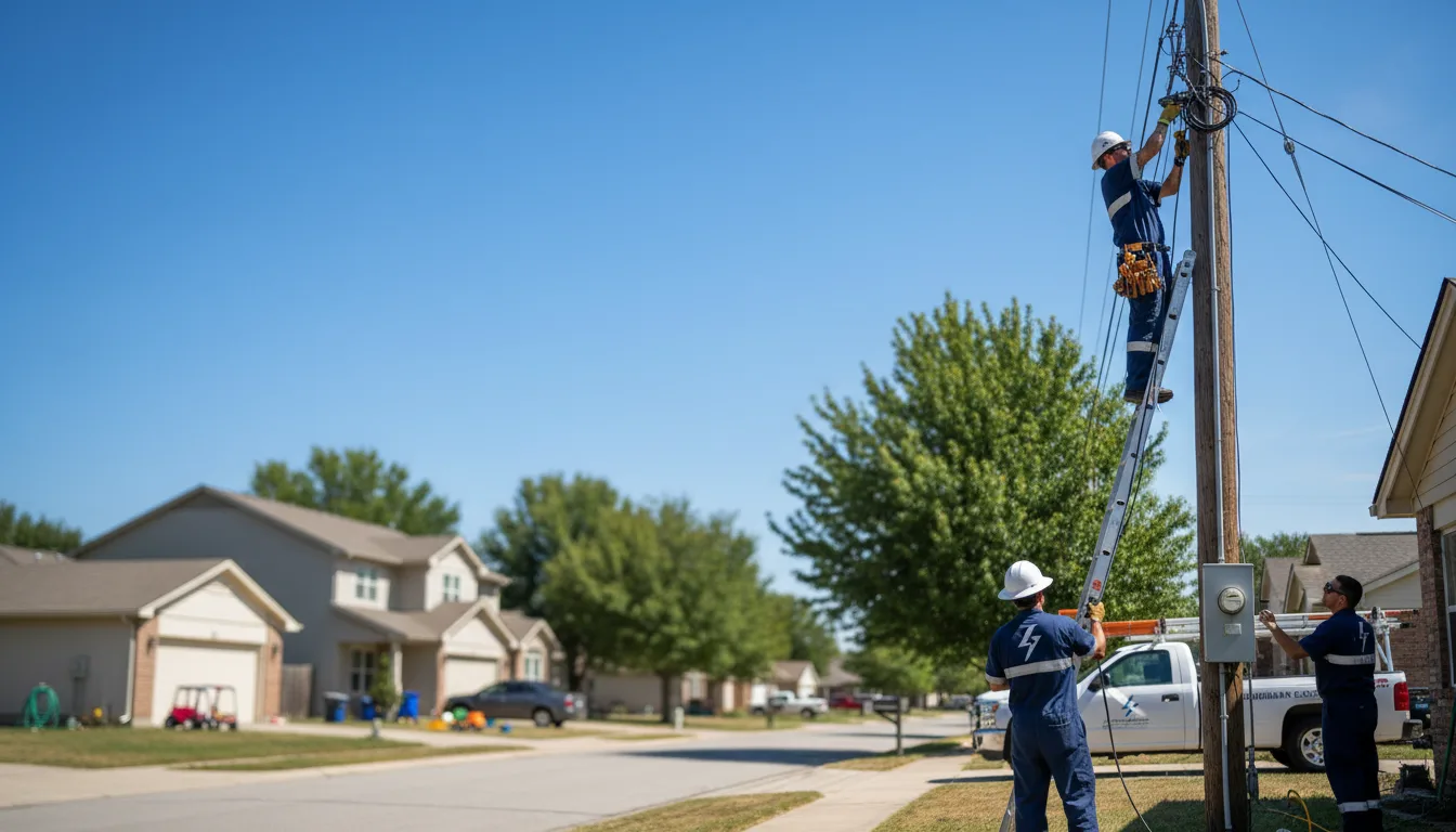 Residential electrician providing installation services in Springboro, PA